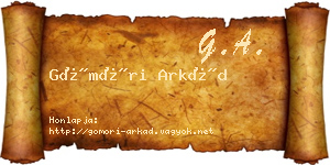 Gömöri Arkád névjegykártya