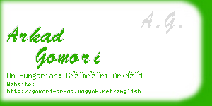 arkad gomori business card